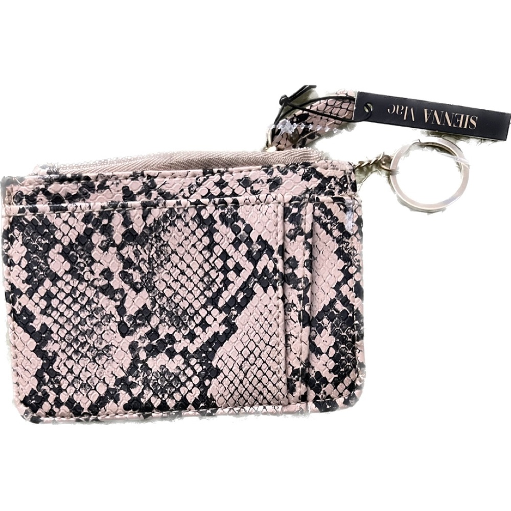 Vegan faux leather card keychain wallet by Sienna Mae NWT